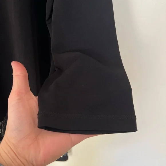 Susan Graver Artisan Womens Top Black 1X Asymmetrical Rhinestone Casual Shimmer - Picture 11 of 16